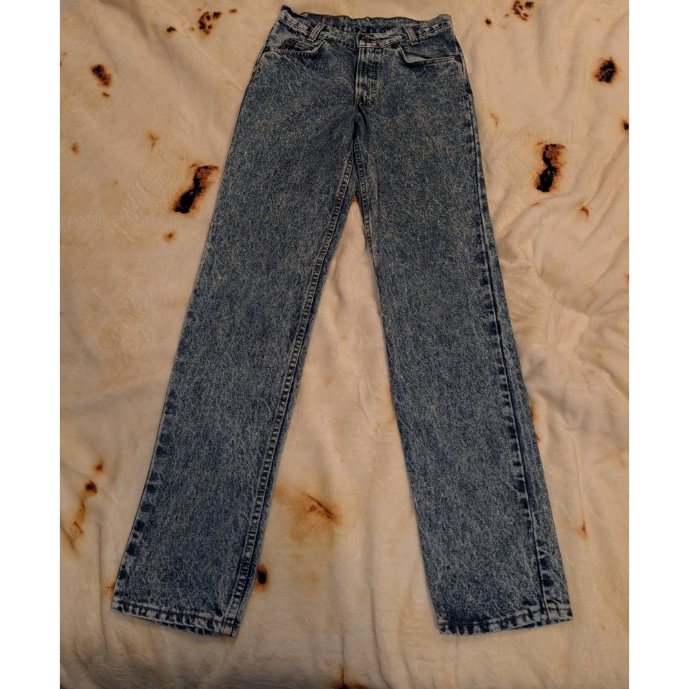 Vtg Levis 705 Student Jeans 28x32 Made in USA Acid Wash Orange Tab Straight